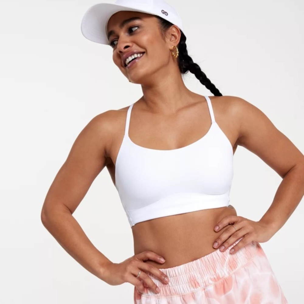 NWT XS CALIA Restore Strappy Back Bra White